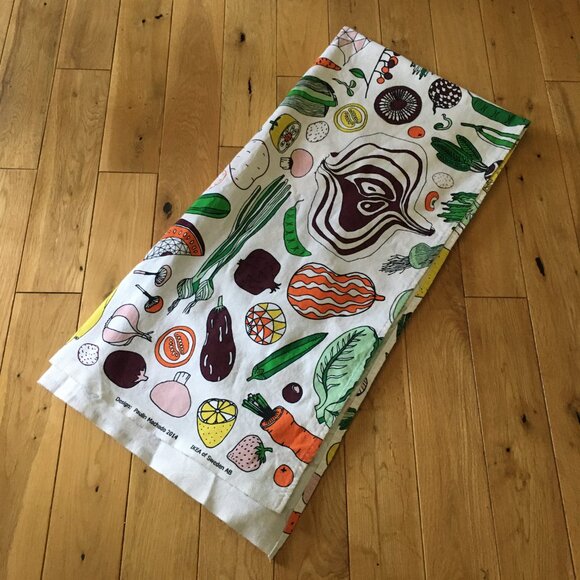 IKEA Paulin Machado Colourful Veggies 2014 Large Fabric Material Panel - Picture 13 of 14